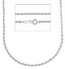 Immagine di Collana Corda oro bianco 9k | 50 cm