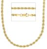 Picture of 9k yellow gold twisted Rope link Necklace | 60 cm