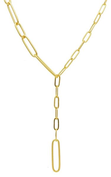 Picture of 9k yellow gold fancy link chain Necklace | 45 cm