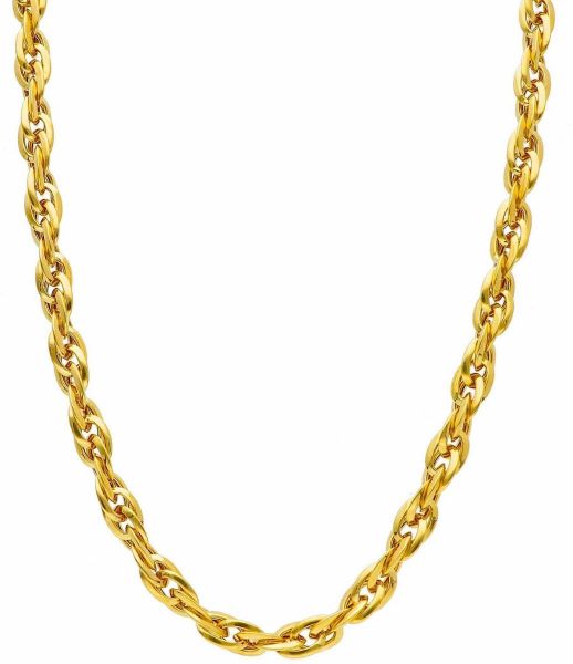 Picture of 18k yellow gold fancy link chain Necklace | 45 cm