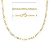 Imagen de Collar Figaro 3+1 oro amarillo 9k | 40 cm 