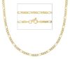 Imagen de Collar Figaro 3+1 oro amarillo 9k | 45 cm 