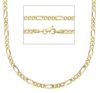 Imagen de Collar Figaro 3+1 oro amarillo 9k | 45 cm 