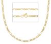 Immagine di Collana uomo Figaro 3+1 oro giallo 9k | 60 cm