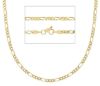 Immagine di Collana uomo donna Figaro 3+1 oro giallo 9k | 50 cm