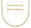 Immagine di Collana uomo donna Figaro 3+1 oro giallo 9k | 50 cm