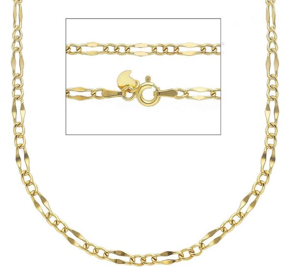 Immagine di Collana uomo donna Figaro oro giallo 9k | 55 cm