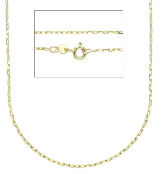 Picture of Solid 9k yellow gold Forzatina chain Necklace | 40 cm