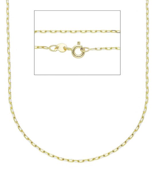 Picture of Solid 9k yellow gold Forzatina chain Necklace | 45 cm