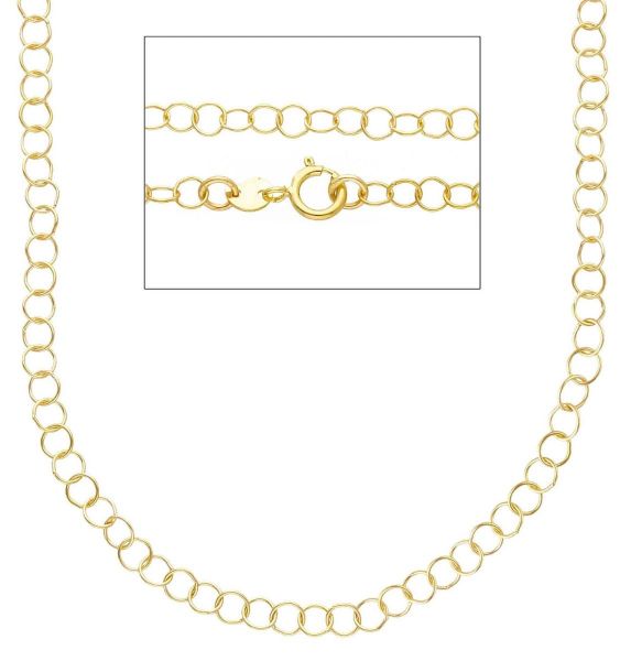 Picture of Solid 9k yellow gold Giotto chain Necklace | 40 cm