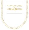 Picture of Solid 9k yellow gold Giotto chain Necklace | 45 cm