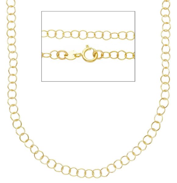 Picture of Solid 9k yellow gold Giotto chain Necklace | 45 cm