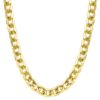 Picture of 18k yellow gold Groumette link chain Necklace | 42 cm