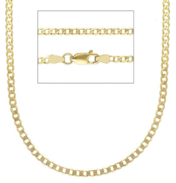 Picture of Solid 9k yellow gold Curb link Chain | 50 cm