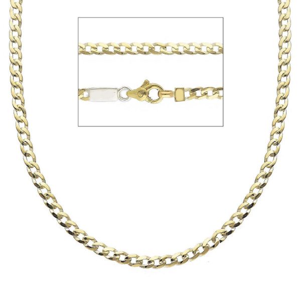 Picture of Solid 9k yellow gold Cuban link Chain | 50 cm