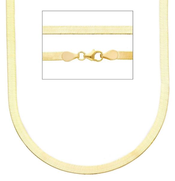 Imagen de Collar Herringbone oro amarillo macizo 9k | 50 cm 