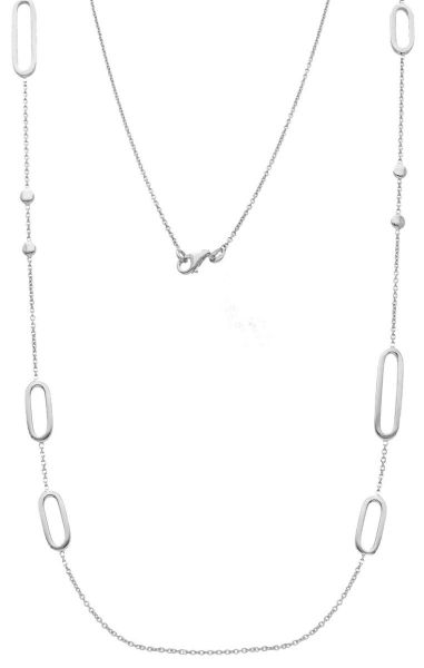 Picture of 18k white gold long chain Necklace | 80 cm