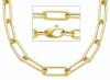 Imagen de Collar largo Paperclip oro amarillo 18k | 80 cm 
