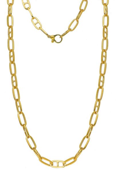 Immagine di Collana Rolò lunga alternata oro giallo 18k | 80 cm 