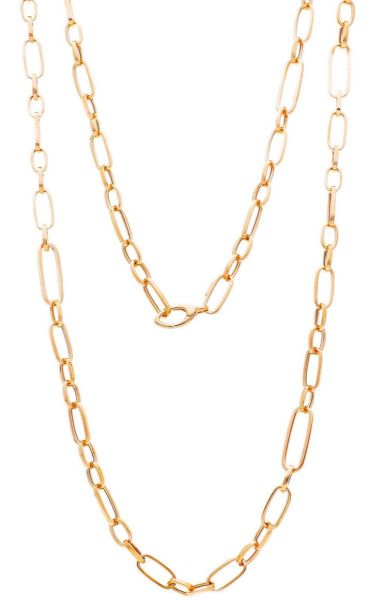 Immagine di Collana Rolò lunga alternata oro rosa 18k | 80 cm 