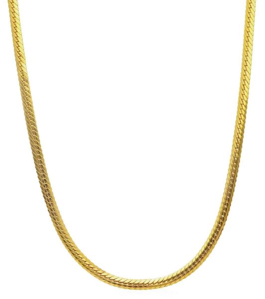 Imagen de Collar de Serpiente plano oro amarillo 9k para  mujer | 45,5 cm 