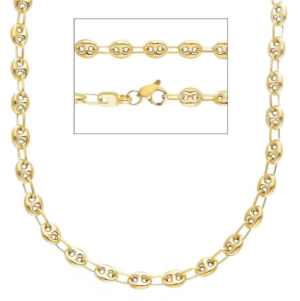 Immagine di Collana maglia Marina uomo donna oro giallo 9k | 50 cm