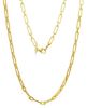 Immagine di Collana Paperclip alternata oro giallo 9k | 80 cm 