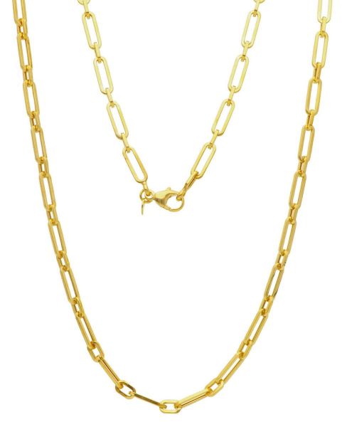 Immagine di Collana Paperclip alternata oro giallo 9k | 80 cm 