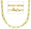 Imagen de Collar malla Paperclip oro amarillo 9k | 45 cm 