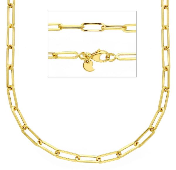 Imagen de Collar Paper Clip oro amarillo 9k | 45 cm 