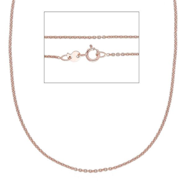 Picture of Solid 9k rose gold Cable link Necklace | 40 cm