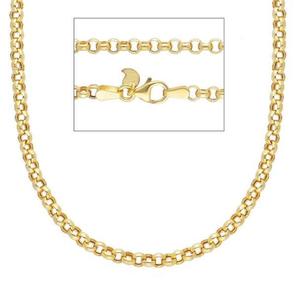Picture of 9k yellow gold Cable Necklace | 60 cm