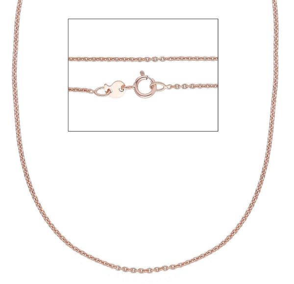 Imagen de Collar malla Rolo oro rosa macizo 9k | 50 cm 
