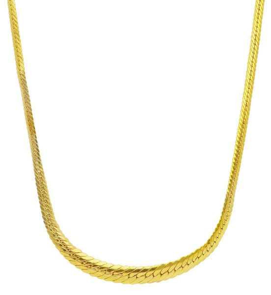 Imagen de Collar escalar de Serpiente plano oro amarillo 9k | 45 cm 