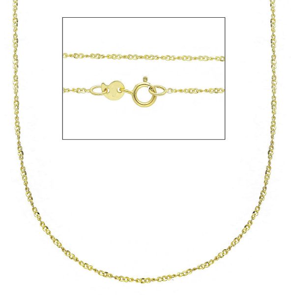 Immagine di Collana maglia Singapore oro massiccio giallo 9k | 40 cm 