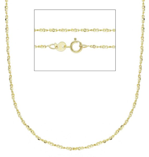 Picture of Solid 9k yellow gold Singapore Necklace | 50 cm