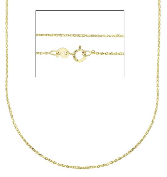 Imagen de Collar eslabón Espiga oro amarillo macizo 9k | 50 cm 