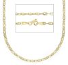 Picture of 9k yellow gold Stud-Link Anchor chain Necklace | 40 cm