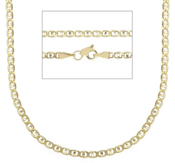 Imagen de Collar eslabón Calabrote oro amarillo 9k | 45 cm 