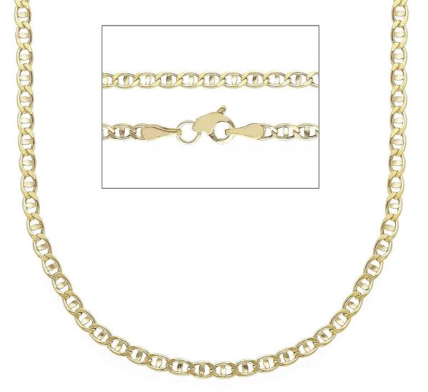 Picture of 9k yellow gold men's Anchor chain Necklace | 60 cm