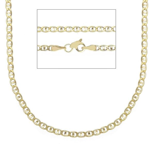 Imagen de Collar eslabón Calabrote oro amarillo 9k | 50 cm 