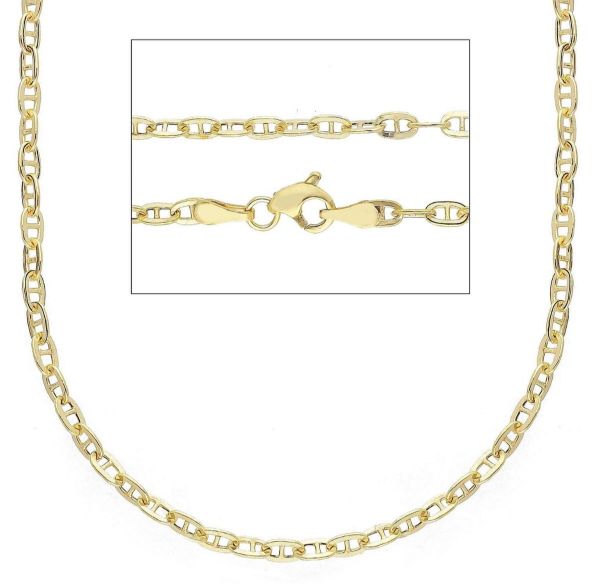 Imagen de Collar eslabón Calabrote oro amarillo 9k | 50 cm 