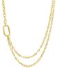 Picture of 18k yellow gold fancy link 2-strand Necklace | 45 cm