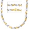 Immagine di Girocollo a tubetto uomo donna oro giallo / bianco 9k | 50 cm