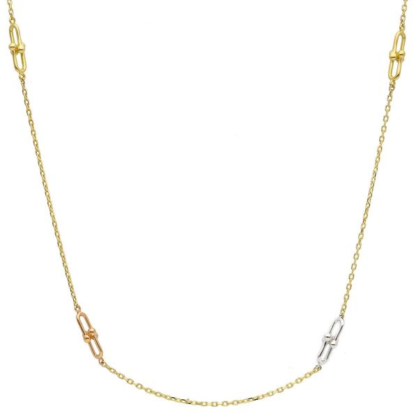 Picture of 18k tricolor gold Italian chain Chocker | 40 cm