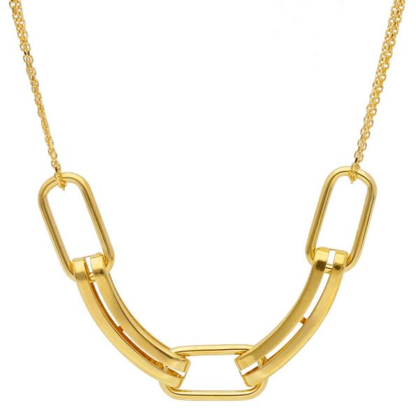 Immagine di Chocker maglia fantasia oro giallo 18k | 42 cm 