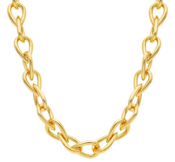 Picture of 18k yellow gold Drop link chain Chocker | 42 cm
