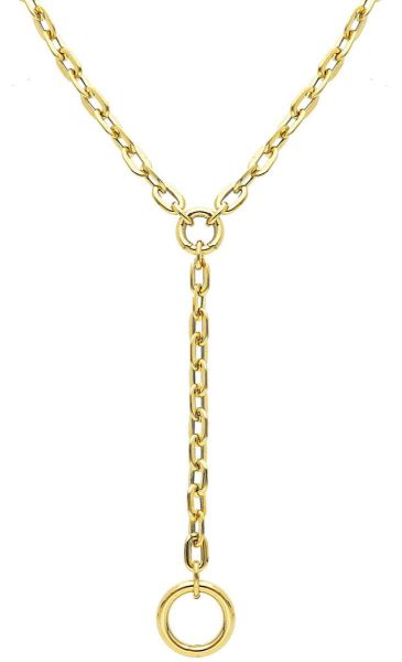 Picture of 18k yellow gold Italian chain Necklace | 43 cm