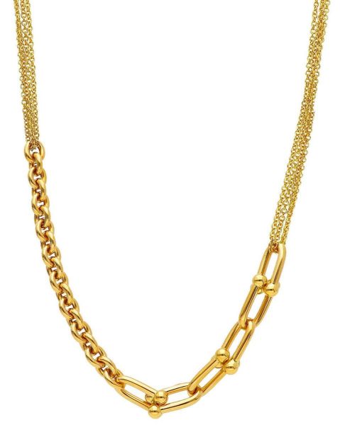 Picture of 18k yellow gold Italian chain Necklace | 43 cm