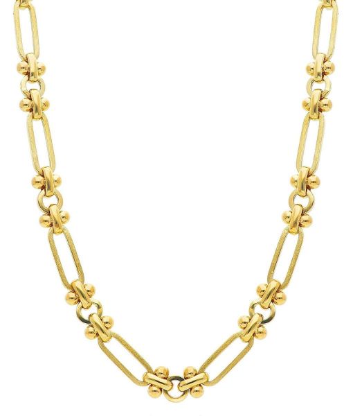 Picture of 18k yellow gold Italian chain Necklace | 43 cm